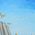 Yellow Birds in the Blue3 Painting by Nik Helbig Yellow Birds in the Blue3 Painting by Nik Helbig