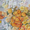 Yellow Chrysanthemum Painting by Maya Gusarina Yellow Chrysanthemum Painting by Maya Gusarina