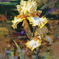 Yellow Iris II Pastel by Mark Mille Yellow Iris II Pastel by Mark Mille