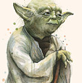 Yoda Portrait Painting by Olga Shvartsur Yoda Portrait Painting by Olga Shvartsur