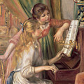 Young Girls at the Piano Painting by Pierre Auguste Renoir Young Girls at the Piano Painting by Pierre Auguste Renoir