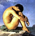 Young Man by the Sea Painting by Hippolyte Flandrin Young Man by the Sea Painting by Hippolyte Flandrin