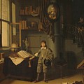 Young Man in a Study Painting by MotionAge Designs Young Man in a Study Painting by MotionAge Designs