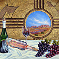 Zia Wine Painting by Ricardo Chavez-Mendez Zia Wine Painting by Ricardo Chavez-Mendez