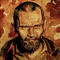CHARLES MANSON portrait fresh blood Painting by Ryan Almighty CHARLES MANSON portrait fresh blood Painting by Ryan Almighty