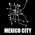 Mexico City Black Subway Map 1 by Naxart Studio Mexico City Black Subway Map 1 by Naxart Studio