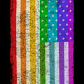 Rainbow Us Flag #1 by Flippin Sweet Gear