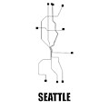 Seattle White Subway Map by Naxart Studio Seattle White Subway Map by Naxart Studio