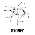 Sydney White Subway Map 1 by Naxart Studio Sydney White Subway Map 1 by Naxart Studio