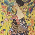 Woman With Fan Painting by Gustav Klimt Woman With Fan Painting by Gustav Klimt