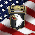 101st Airborne Division - 101st A B N Insignia over American Flag Digital Art by Serge Averbukh 101st Airborne Division - 101st A B N Insignia over American Flag Digital Art by Serge Averbukh