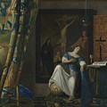 Allegory Of The Catholic Faith Painting by Johannes Vermeer Allegory Of The Catholic Faith Painting by Johannes Vermeer