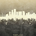 Portland Oregon Skyline by Michael Tompsett Portland Oregon Skyline by Michael Tompsett