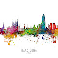 Barcelona Spain Skyline by Michael Tompsett Barcelona Spain Skyline by Michael Tompsett