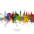 Glasgow Scotland Skyline Digital Art by Michael Tompsett Glasgow Scotland Skyline Digital Art by Michael Tompsett