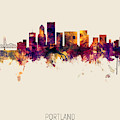 Portland Oregon Skyline by Michael Tompsett Portland Oregon Skyline by Michael Tompsett
