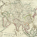 1700 Map of Asia  by Guillaume de Lisle