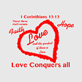 1Corinthians13 13Tshirt Mixed Media by Lori Tondini 1Corinthians13 13Tshirt Mixed Media by Lori Tondini