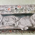 Two Pekes Dogs Painting by Carmen Lam Two Pekes Dogs Painting by Carmen Lam
