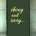 Ebony And Ivory... #4 Painting by Will Bullas