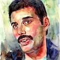 Freddie Mercury watercolor by Suzann Sines Freddie Mercury watercolor by Suzann Sines