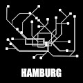 Hamburg Black Subway Map by Naxart Studio Hamburg Black Subway Map by Naxart Studio