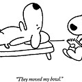 They Moved My Bowl #2 Drawing by Charles Barsotti