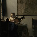 Young Woman With A Lute Painting by Johannes Vermeer Young Woman With A Lute Painting by Johannes Vermeer
