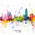 Barcelona Spain Skyline by Michael Tompsett Barcelona Spain Skyline by Michael Tompsett