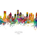 Houston Texas Skyline Digital Art by Michael Tompsett Houston Texas Skyline Digital Art by Michael Tompsett