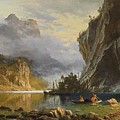 Indians Spear Fishing Painting by Albert Bierstadt Indians Spear Fishing Painting by Albert Bierstadt