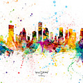 Houston Texas Skyline Digital Art by Michael Tompsett Houston Texas Skyline Digital Art by Michael Tompsett