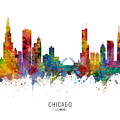 Chicago Illinois Skyline Digital Art by Michael Tompsett Chicago Illinois Skyline Digital Art by Michael Tompsett