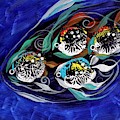 4 makes 5, Family Fish Painting by J Vincent Scarpace 4 makes 5, Family Fish Painting by J Vincent Scarpace