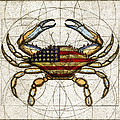4th of July Crab Mixed Media by Charles Harden 4th of July Crab Mixed Media by Charles Harden