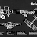 Bleriot XI Airplane Blueprint. Drawing Plans or Schematics with design ...