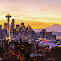 Sunrise in Seattle #5 Photograph by Michael Lee