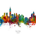 Taipei Taiwan Skyline Digital Art by Michael Tompsett Taipei Taiwan Skyline Digital Art by Michael Tompsett