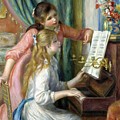 Two Young Girls At The Piano Painting by Pierre-auguste Renoir Two Young Girls At The Piano Painting by Pierre-auguste Renoir