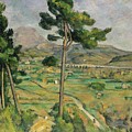 Mont Sainte-victoire And The Viaduct Of The Arc River Valley Painting by Paul Cezanne Mont Sainte-victoire And The Viaduct Of The Arc River Valley Painting by Paul Cezanne