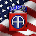 82nd Airborne Division - 82 A B N Insignia over American Flag Digital Art by Serge Averbukh 82nd Airborne Division - 82 A B N Insignia over American Flag Digital Art by Serge Averbukh