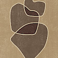 Abstract Composition In Brown And Tan - Modern, Minimal, Contemporary Print - Earthy Abstract 3 by Studio Grafiikka Abstract Composition In Brown And Tan - Modern, Minimal, Contemporary Print - Earthy Abstract 3 by Studio Grafiikka