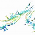 Abstract Flame Blue by Don Northup
