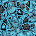 Abstract Light Blue Stone Wall by Don Northup