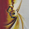 African Griot Painting by Obour Ba African Griot Painting by Obour Ba