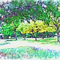 Afternoon in the Park Mixed Media by Christopher Reed Afternoon in the Park Mixed Media by Christopher Reed