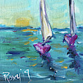 Afternoon Sail Painting by Roxy Rich Afternoon Sail Painting by Roxy Rich