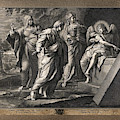 Angel announcing the resurrection of Christ to the three Mary's Painting by Rolando Burbon Angel announcing the resurrection of Christ to the three Mary's Painting by Rolando Burbon