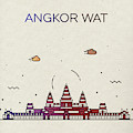 Angkor Wat City Skyline Whimsical Fun Tall Bright Series by Design Turnpike Angkor Wat City Skyline Whimsical Fun Tall Bright Series by Design Turnpike