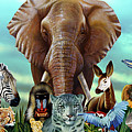 Animal Collage 4 Painting by John Rowe